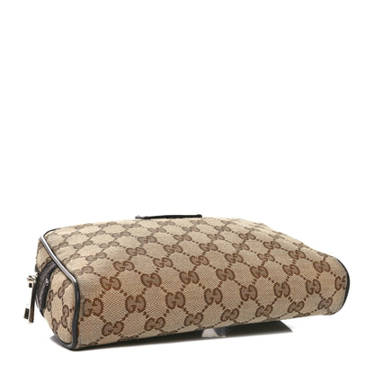 Gucci Monogram Dollar Calfskin Belt Bag Beige Ebony Testa di Moro Marrone Scuro 4 of 12