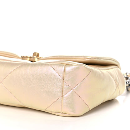 Chanel Iridescent Lambskin Quilted Medium Chanel 19 Flap Pink 9 of 10