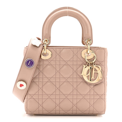 Christian Dior Lambskin Cannage Small Lucky Badges My Lady Dior Fard 1 of 12