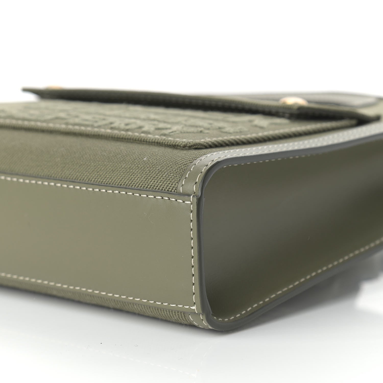Burberry Canvas Calfskin Horseferry Print Mini Pocket Bag Dark Fern Green 6 of 9