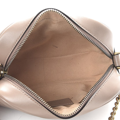 Gucci Calfskin Matelasse Mini GG Marmont Chain Shoulder Bag Porcelain Rose 5 of 10