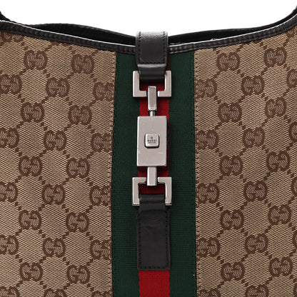 Gucci Monogram Web Jackie O Hobo Dark Brown 8 of 18
