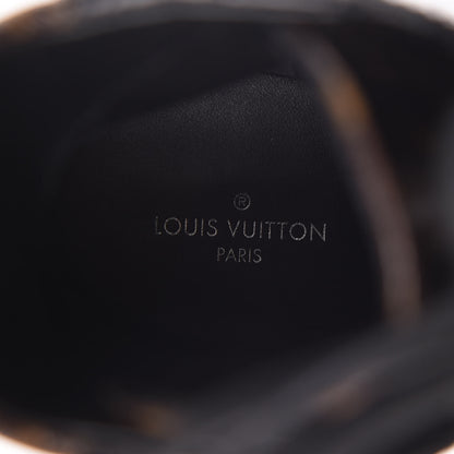 Louis Vuitton Suede Calfskin Monogram Laureate Platform Desert Boots 36 Black 8 of 9