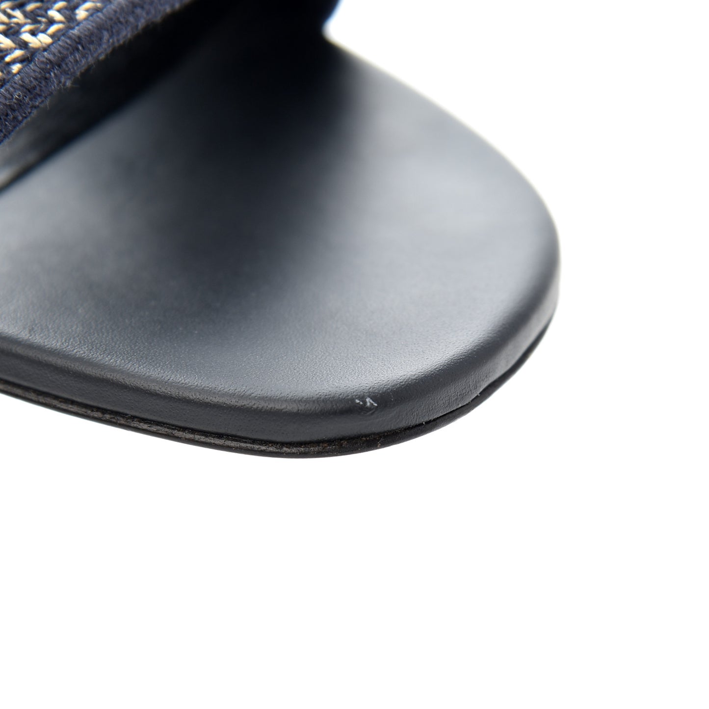 Cotton Embroidered Dway 40mm Slide Sandals 41 Deep Blue