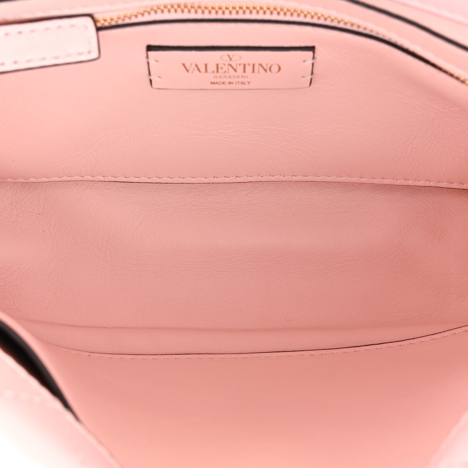 Valentino Garavani Nappa Enamel Medium Roman Stud Shoulder Bag Rose Quartz 5 of 11