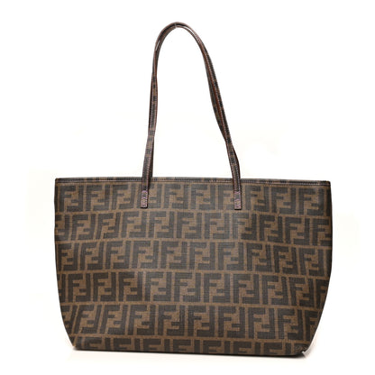 Fendi Zucca Spalmati Small Roll Tote Tobacco Viola 1 of 9