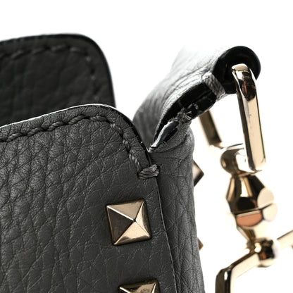 Valentino Garavani Pebbled Calfskin Small Rockstud Flip-Lock Messenger Bag Light Stone 5 of 11