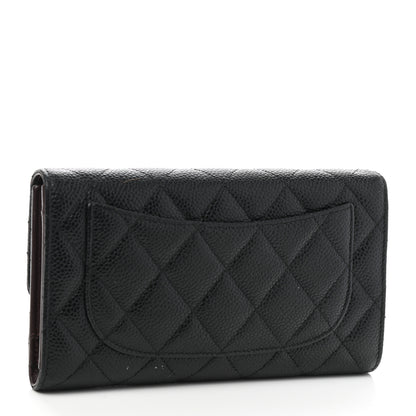 Chanel Caviar Quilted Large Flap Wallet Black 3 of 9