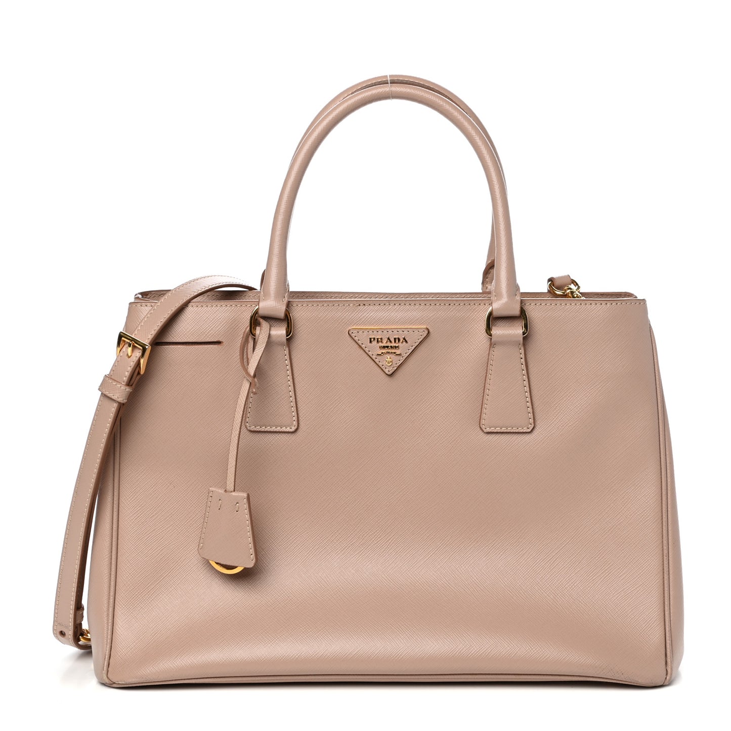 Saffiano Lux Medium Tote Cammeo