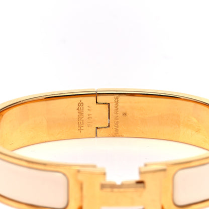 Hermes Enamel Narrow Clic Clac H Bracelet PM Craie 4 of 7