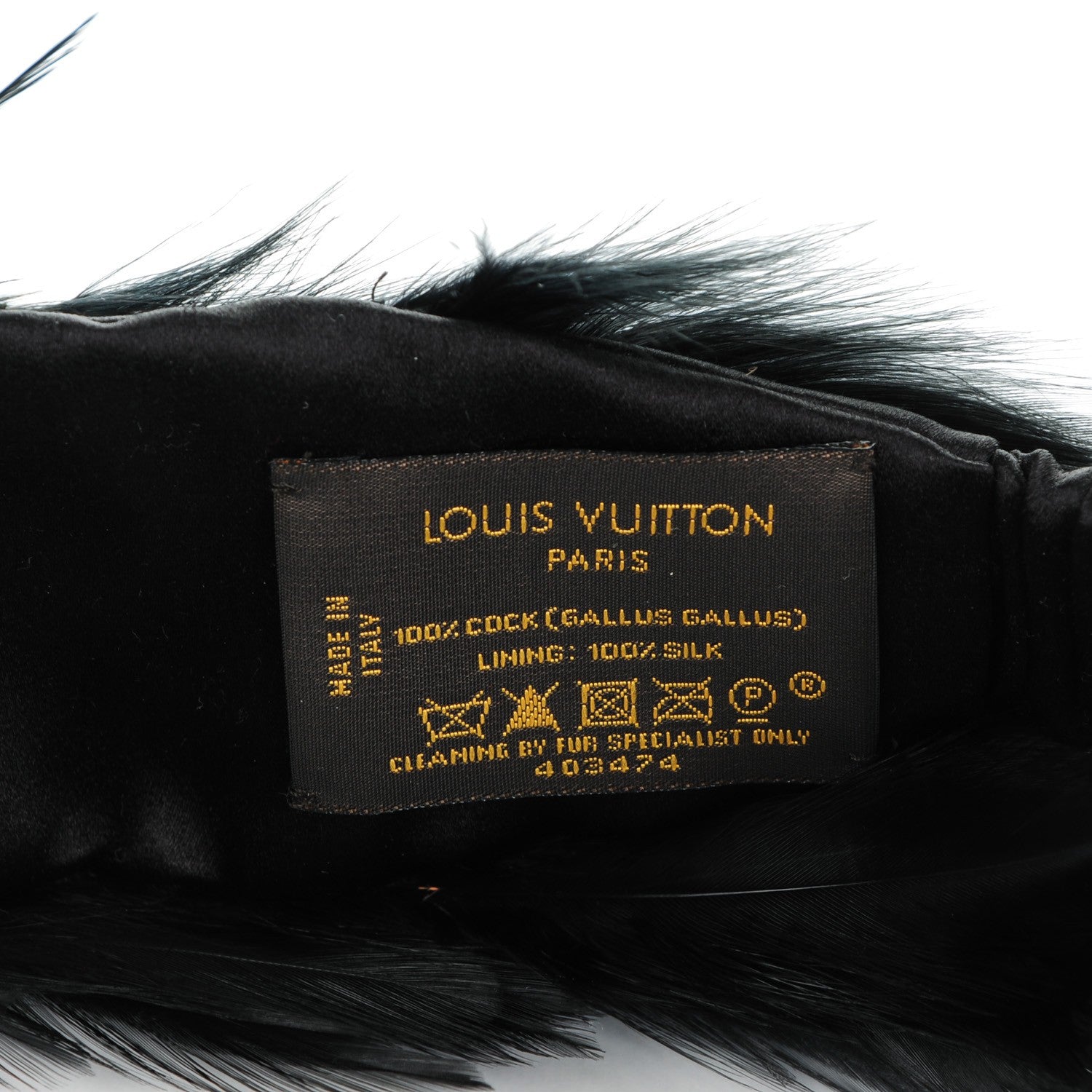 Louis Vuitton Fetish Feather Headband Black 4 of 4