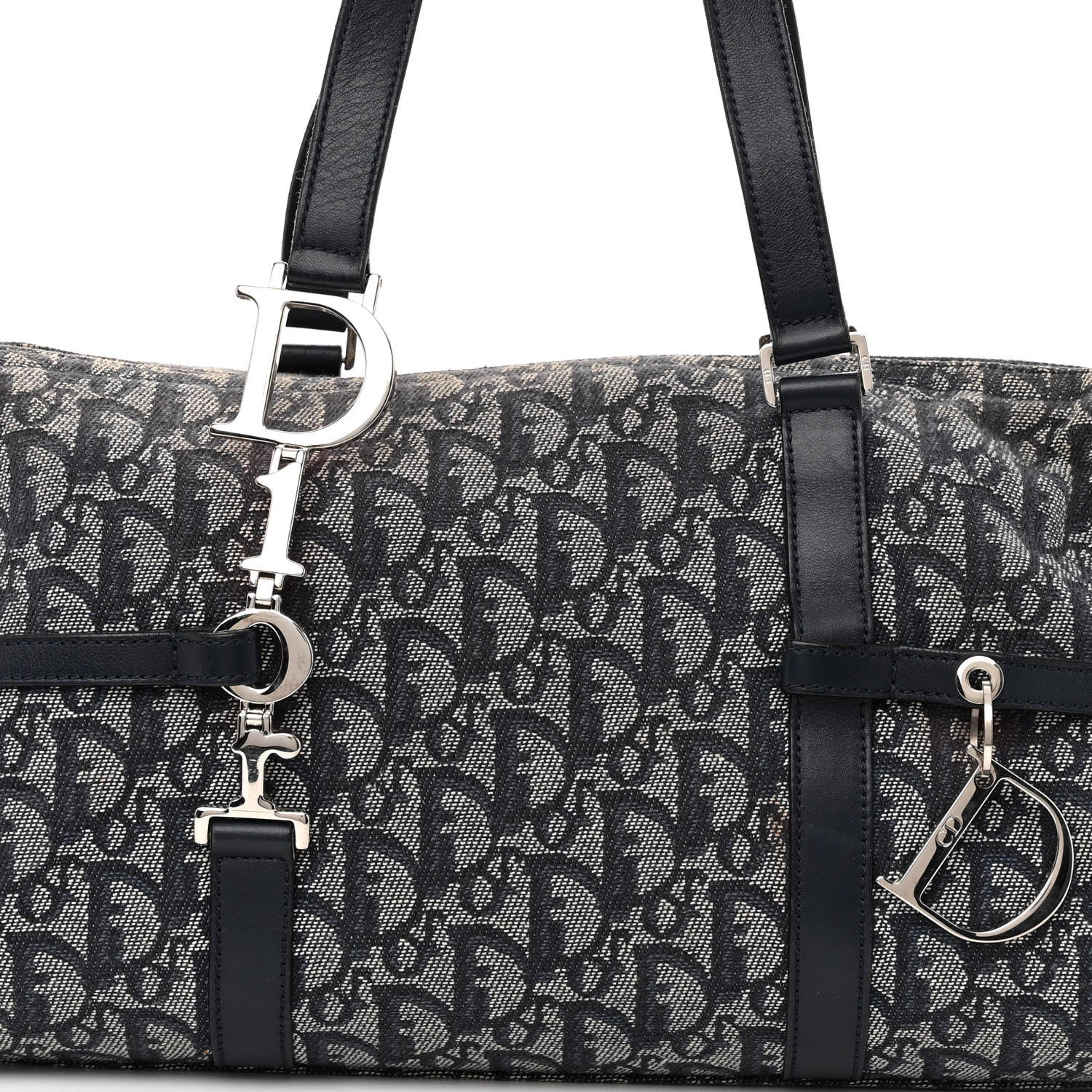 Christian Dior Denim Monogram Charms Shoulder Bag Blue 7 of 12