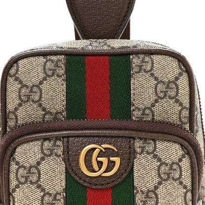 Gucci GG Supreme Monogram Web Mini Ophidia Messenger Brown 8 of 10