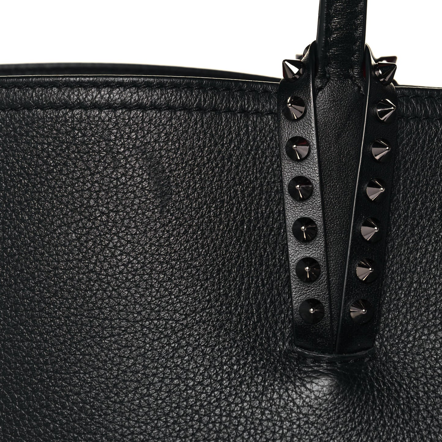 Calfskin Spikes East West Cabata Tote Black