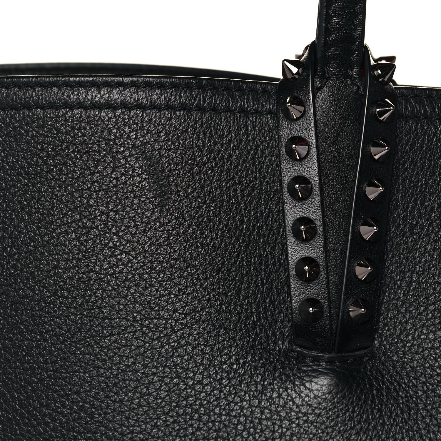 Christian Louboutin Calfskin Spikes East West Cabata Tote Black 15 of 15