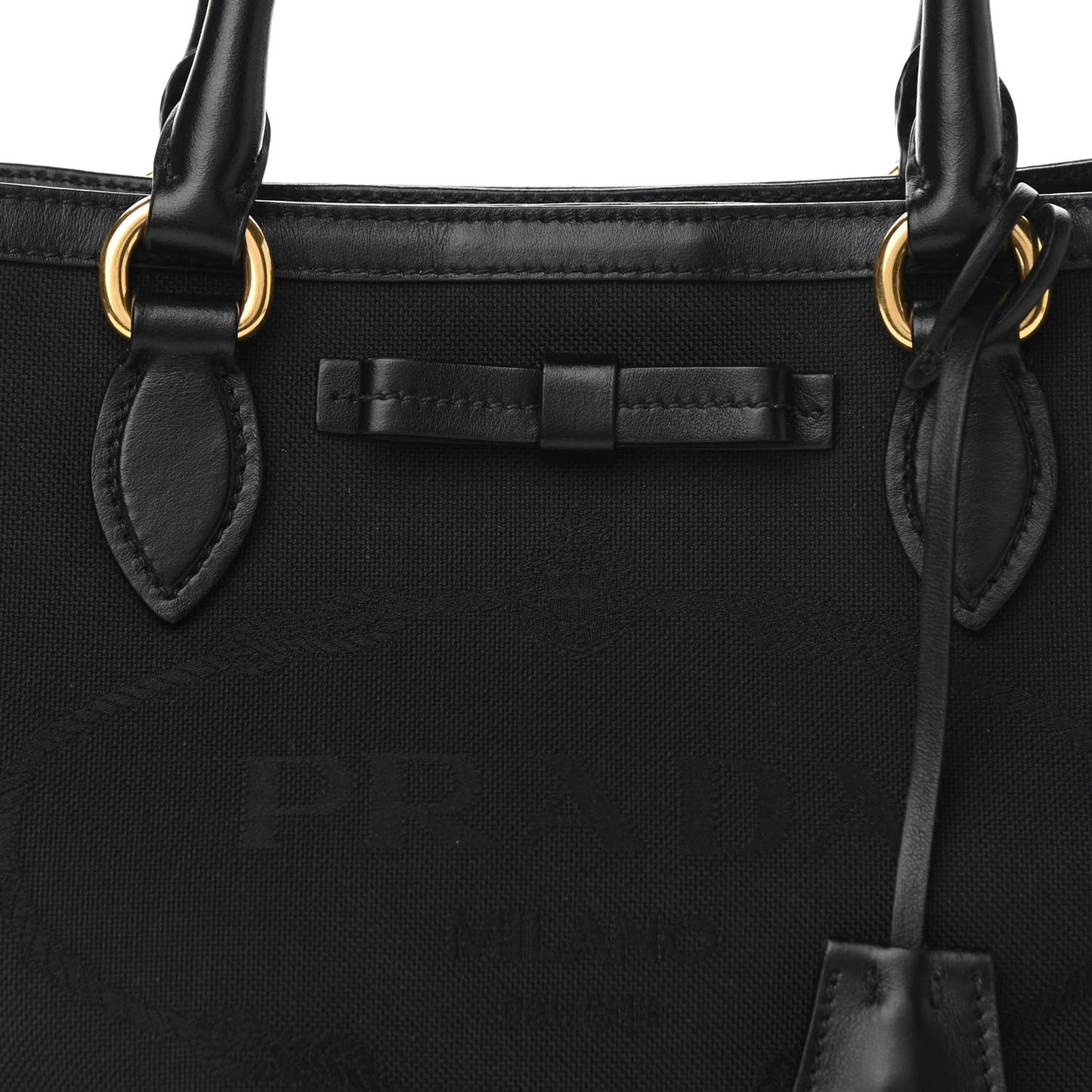 Jacquard Logo Tote Black