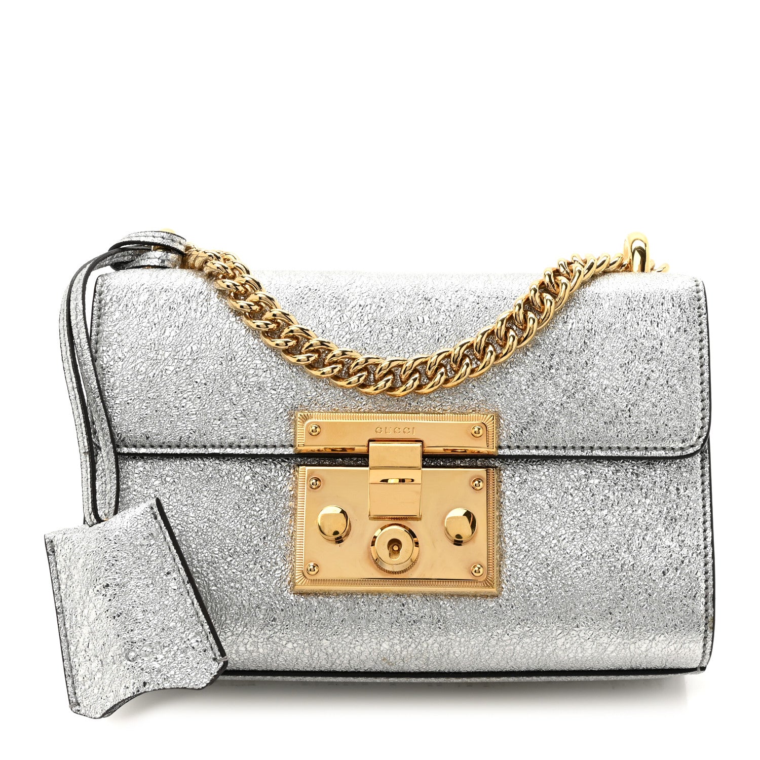 Gucci Galassia Small Padlock Shoulder Bag Argento 1 of 13