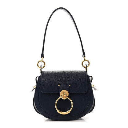 Chloe Grained Calfskin Small Tess Bag Deep Ocean Blue 1 of 13