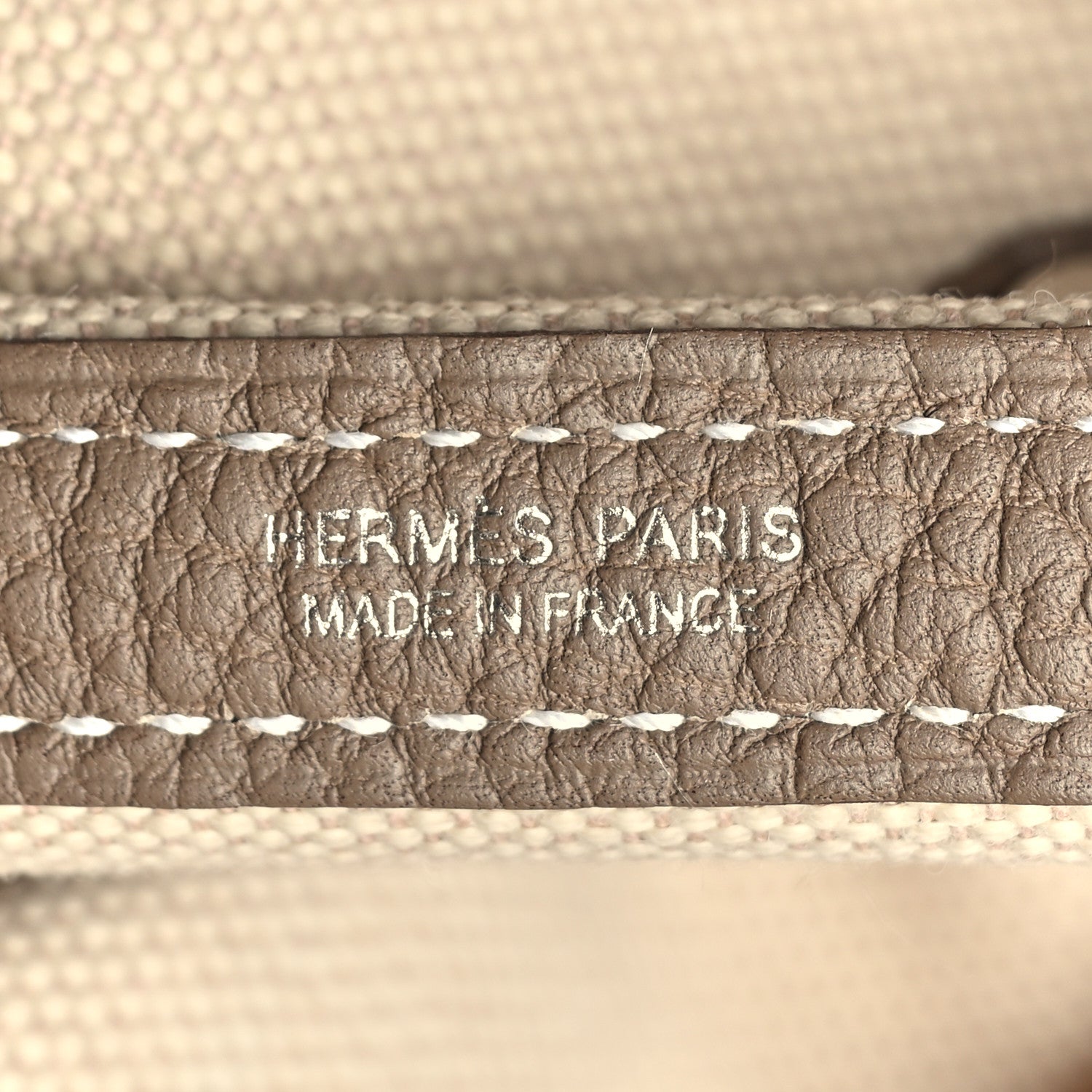 Hermes Twill D Negonda Garden Party 30 TPM Tote Beton Etoupe 6 of 10