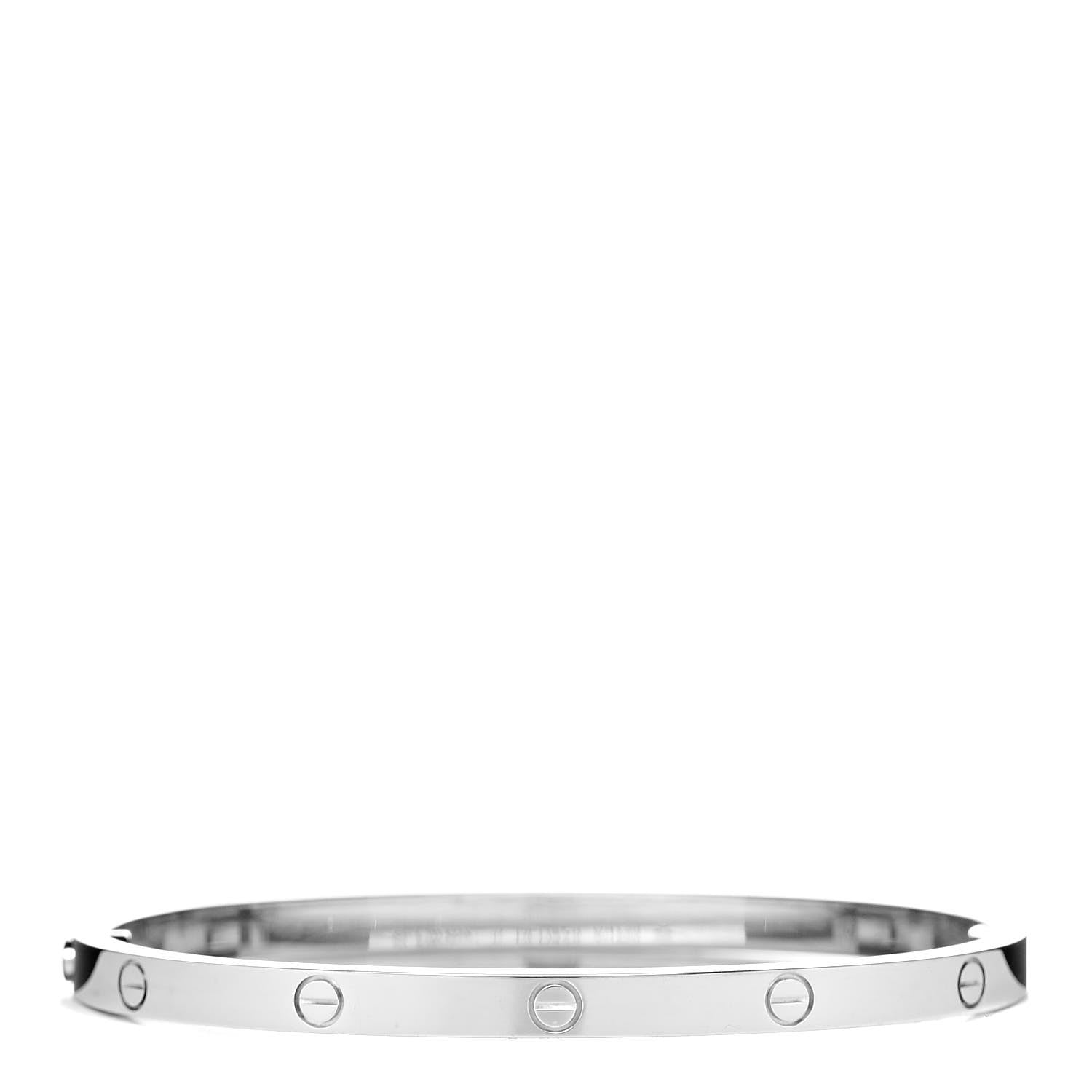 Cartier 18K White Gold Small LOVE Bracelet 15 3 of 6