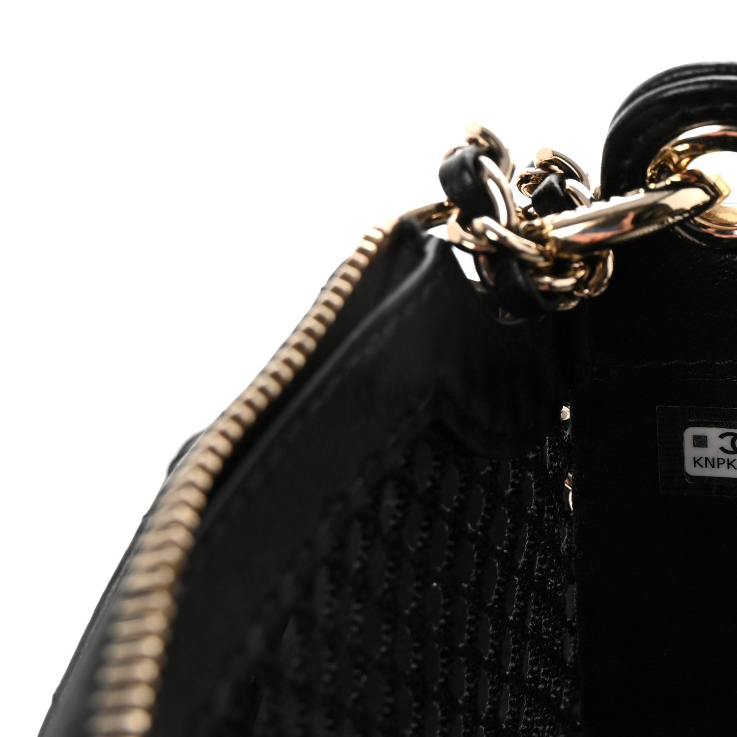 Chanel Mesh Shiny Lambskin Chain Hobo Black 8 of 11