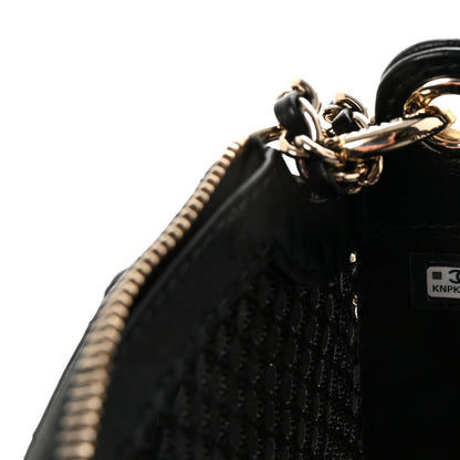 Chanel Mesh Shiny Lambskin Chain Hobo Black 8 of 11