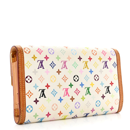 Louis Vuitton Monogram Multicolor Porte Tresor International Wallet White 3 of 9