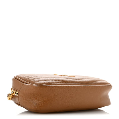 Saint Laurent Grain De Poudre Matelasse Monogram Mini Lou Camera Bag Dark Natural 4 of 11