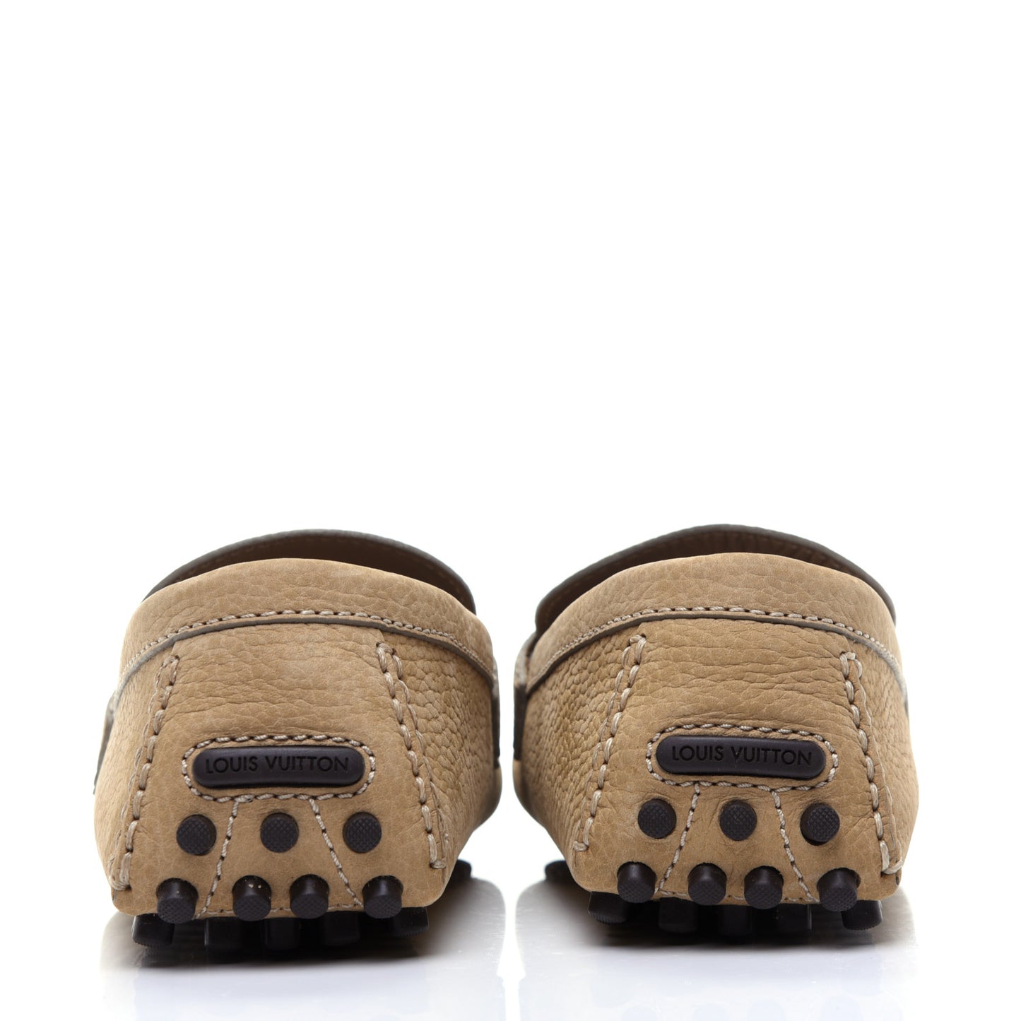 Nubuck Mens Hockenheim Moccasin Loafers 9 Beige