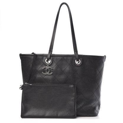 Chanel Grained Calfskin Shopping Fever Tote Black 1 of 21