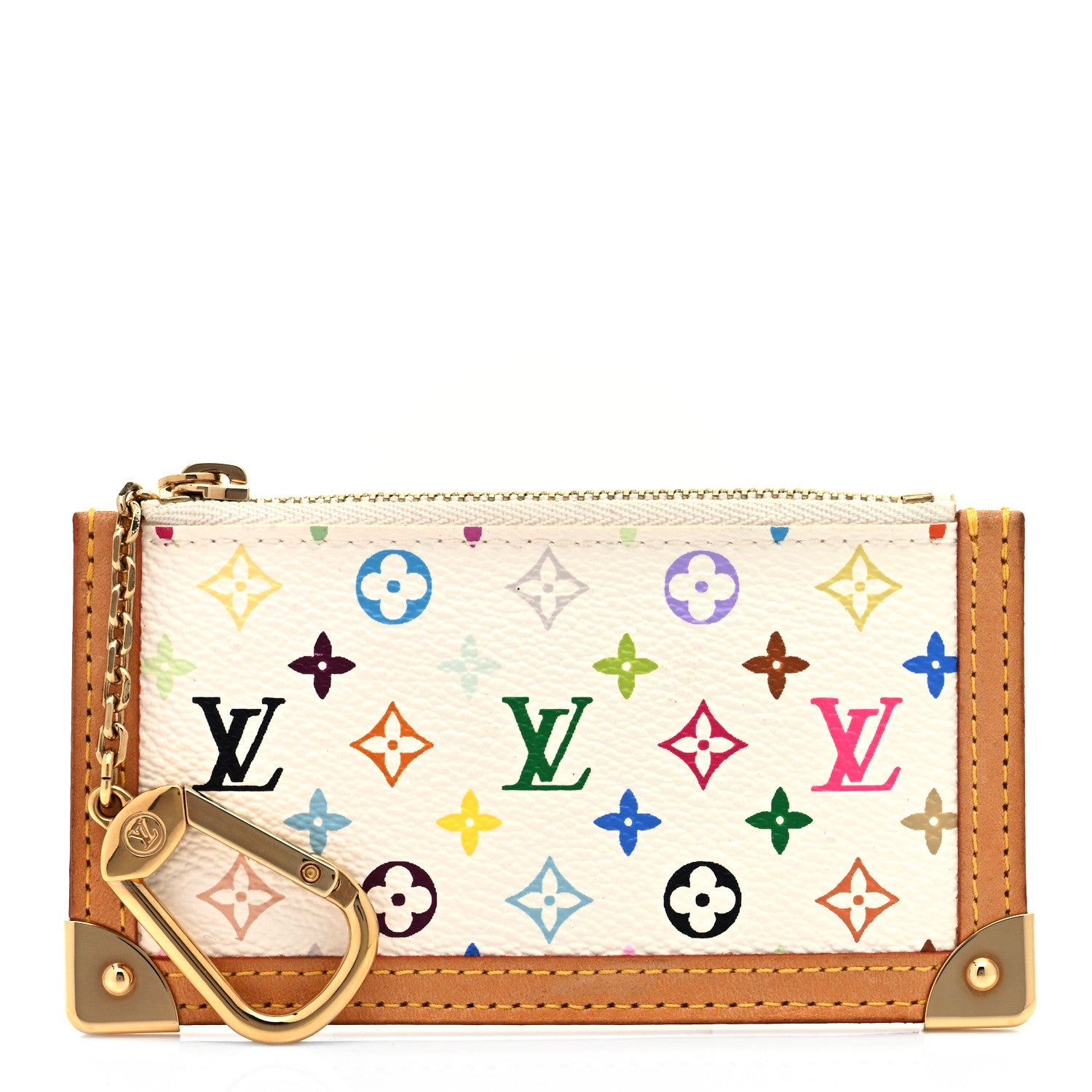 Louis Vuitton Monogram Multicolor Key Pouch White 1 of 6