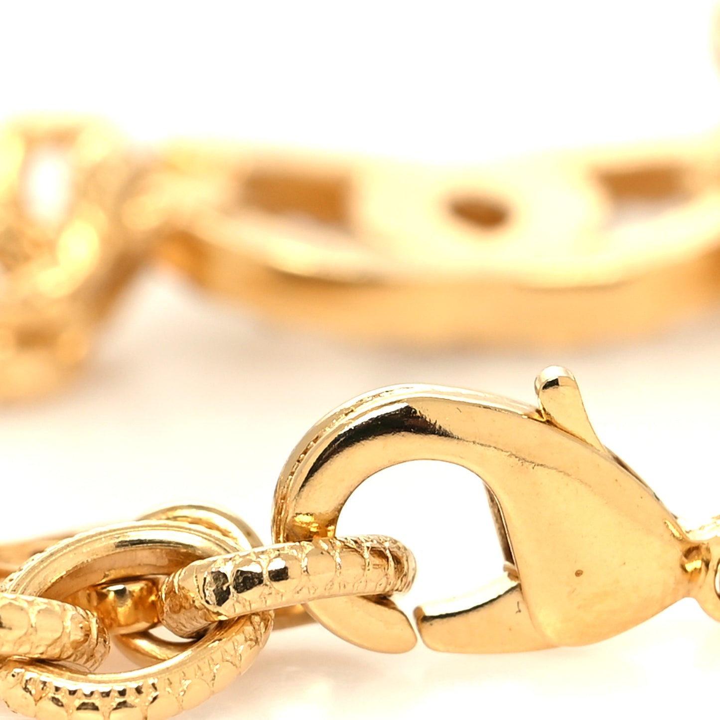 Crystal CC Chain Link Bracelet Gold