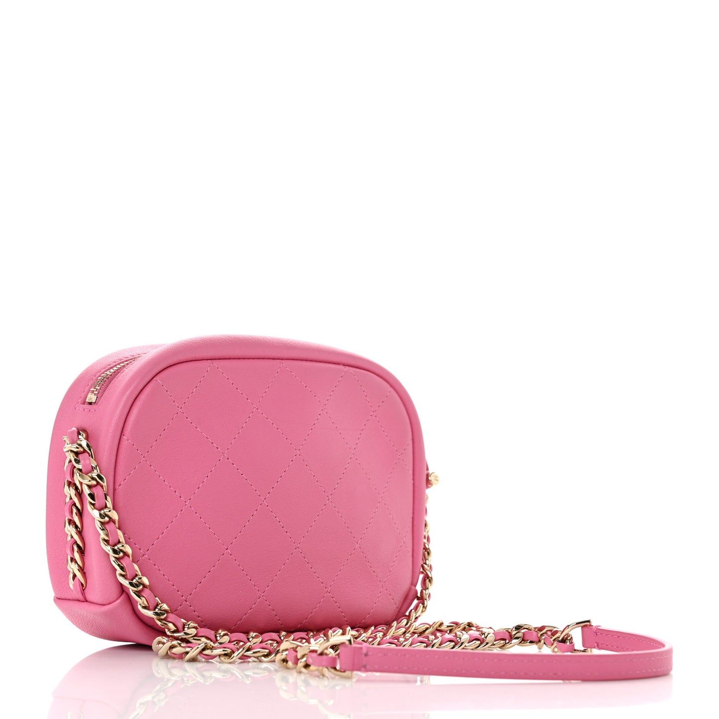 Goatskin Small Casual Trip Camera Case Pink