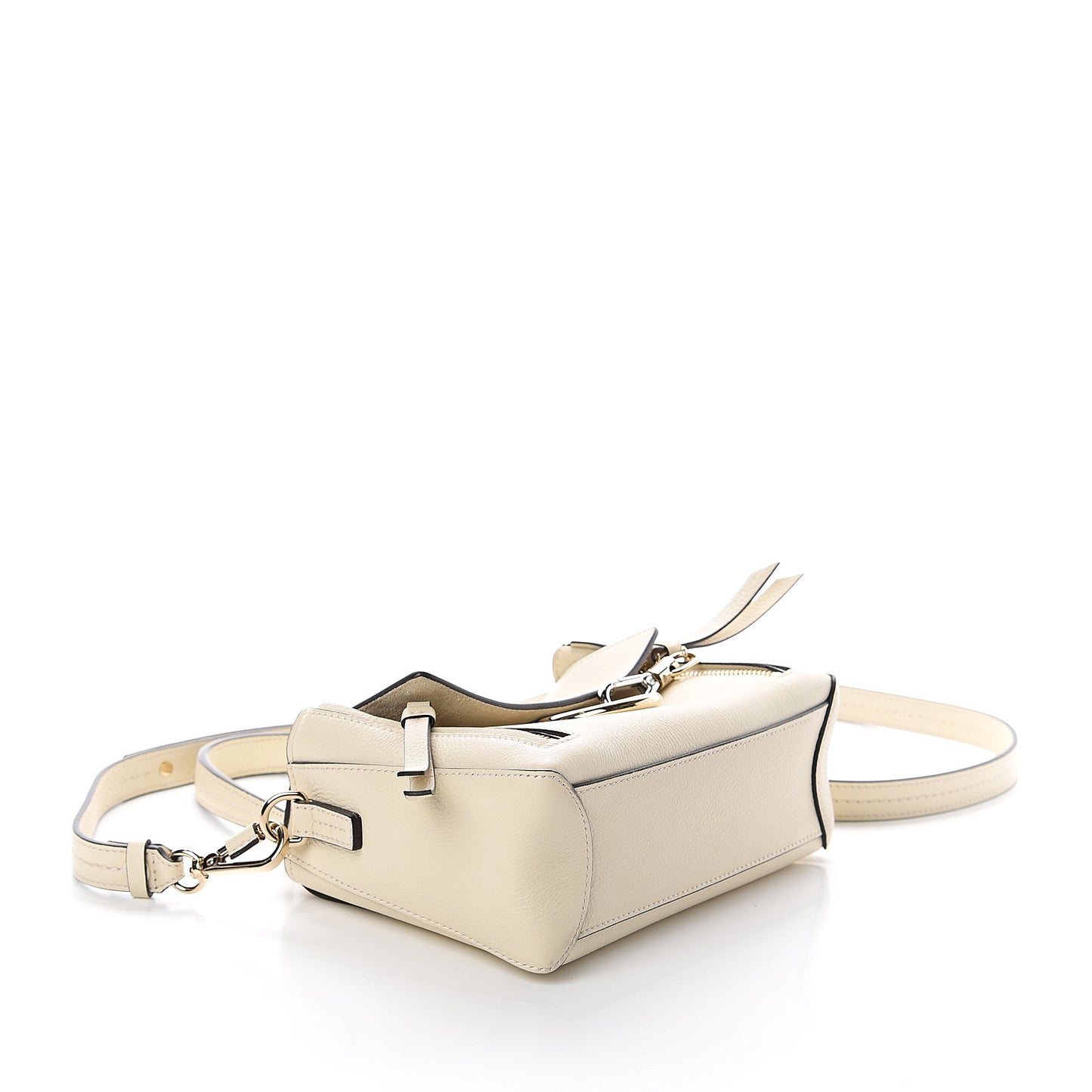 Calfskin Mini Faye Day Shoulder Bag Off White
