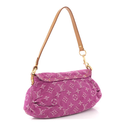 Louis Vuitton Monogram Denim Mini Pleaty Fuchsia 2 of 9