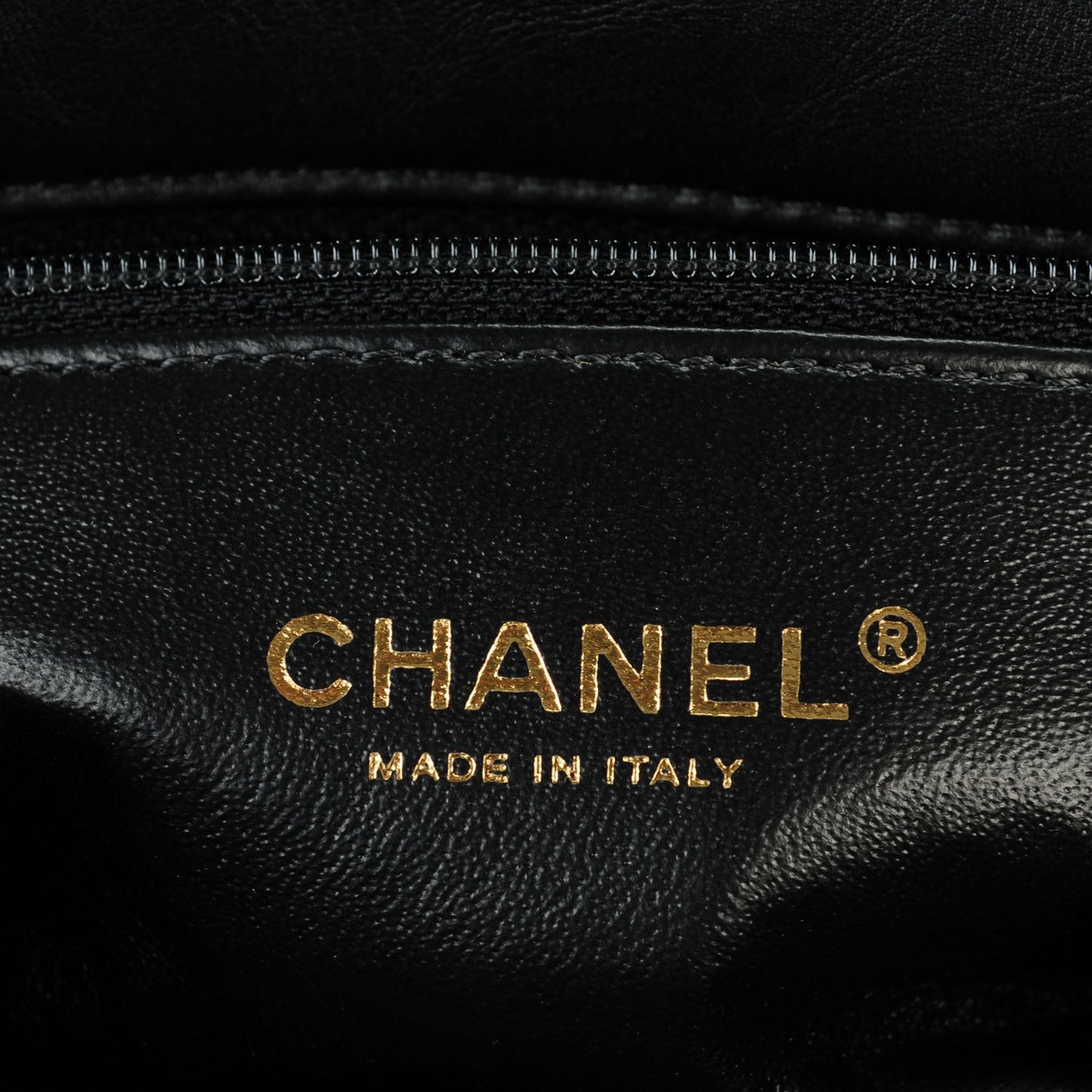 Aged Calfskin Quilted Medium Medallion Flap Black