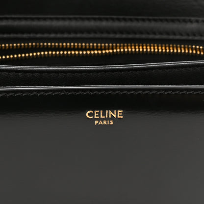Celine Shiny Calfskin Medium Triomphe Black 6 of 11