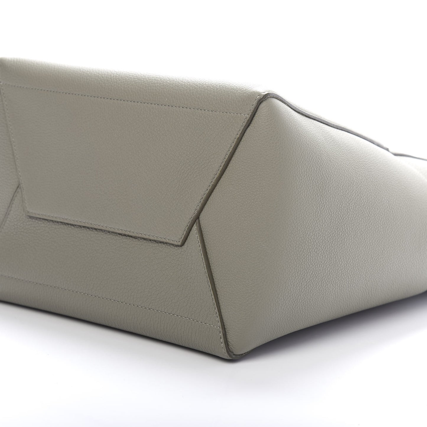 Soft Grained Calfskin Sangle Bucket Bag Taupe