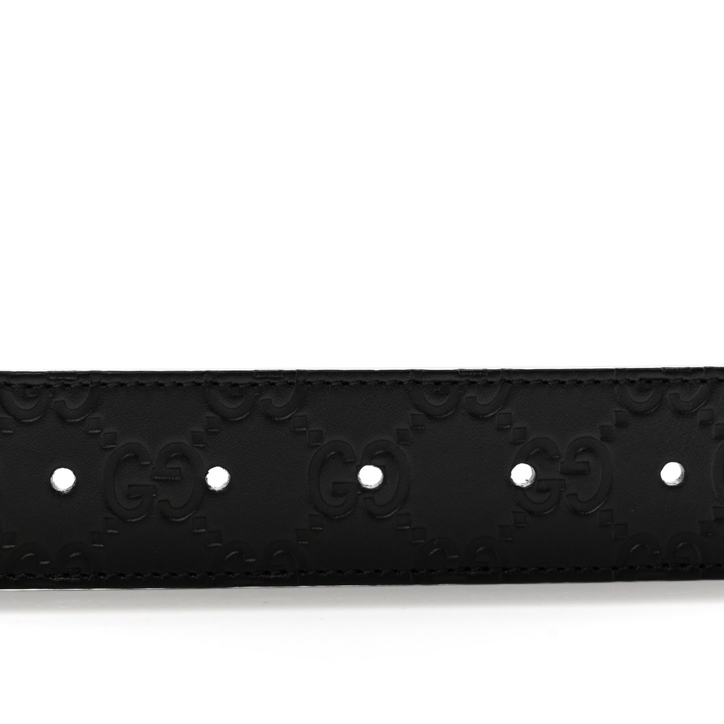 Guccissima Signature Interlocking G Reversible 37mm Belt 85 34 Black Cocoa