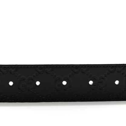 Gucci Guccissima Signature Interlocking G Reversible 37mm Belt 85 34 Black Cocoa 3 of 6