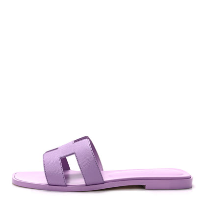 Hermes Epsom Oran Sandals 38 Violet Amethyste 1 of 9