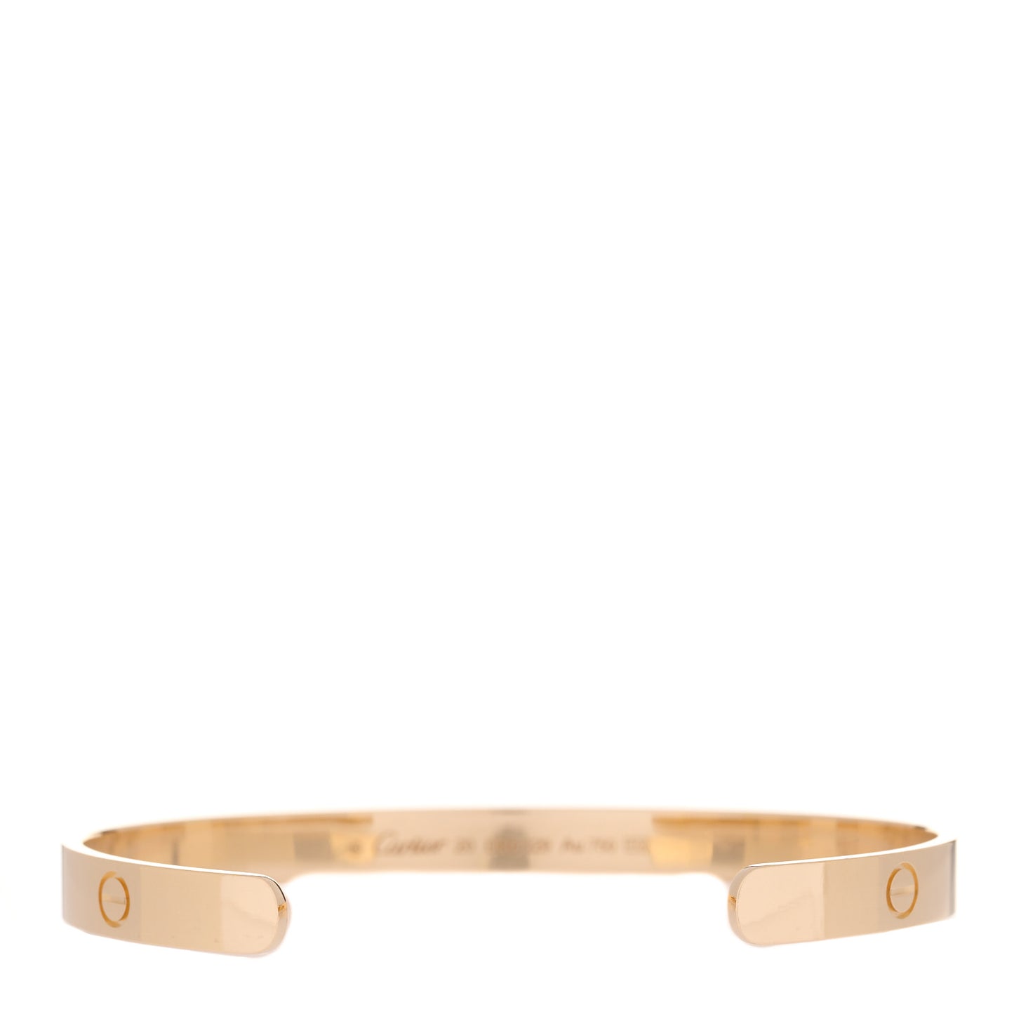 18K Yellow Gold LOVE Cuff Bracelet 20