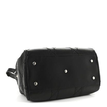 Christian Dior Lambskin Cannage Granville Polochon Black 4 of 10