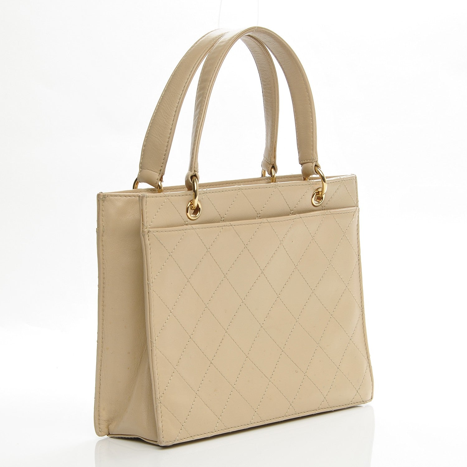 Chanel Calfskin Quilted Mademoiselle Tote Beige 7 of 13