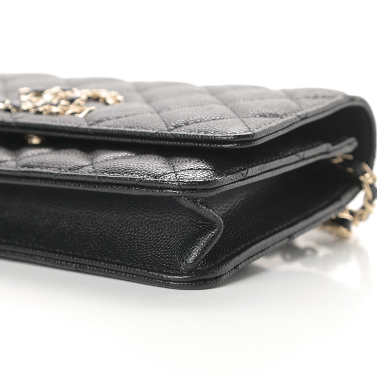 Chanel Caviar Quilted French New Wave Chain CC Wallet On Chain WOC Black 11 of 12