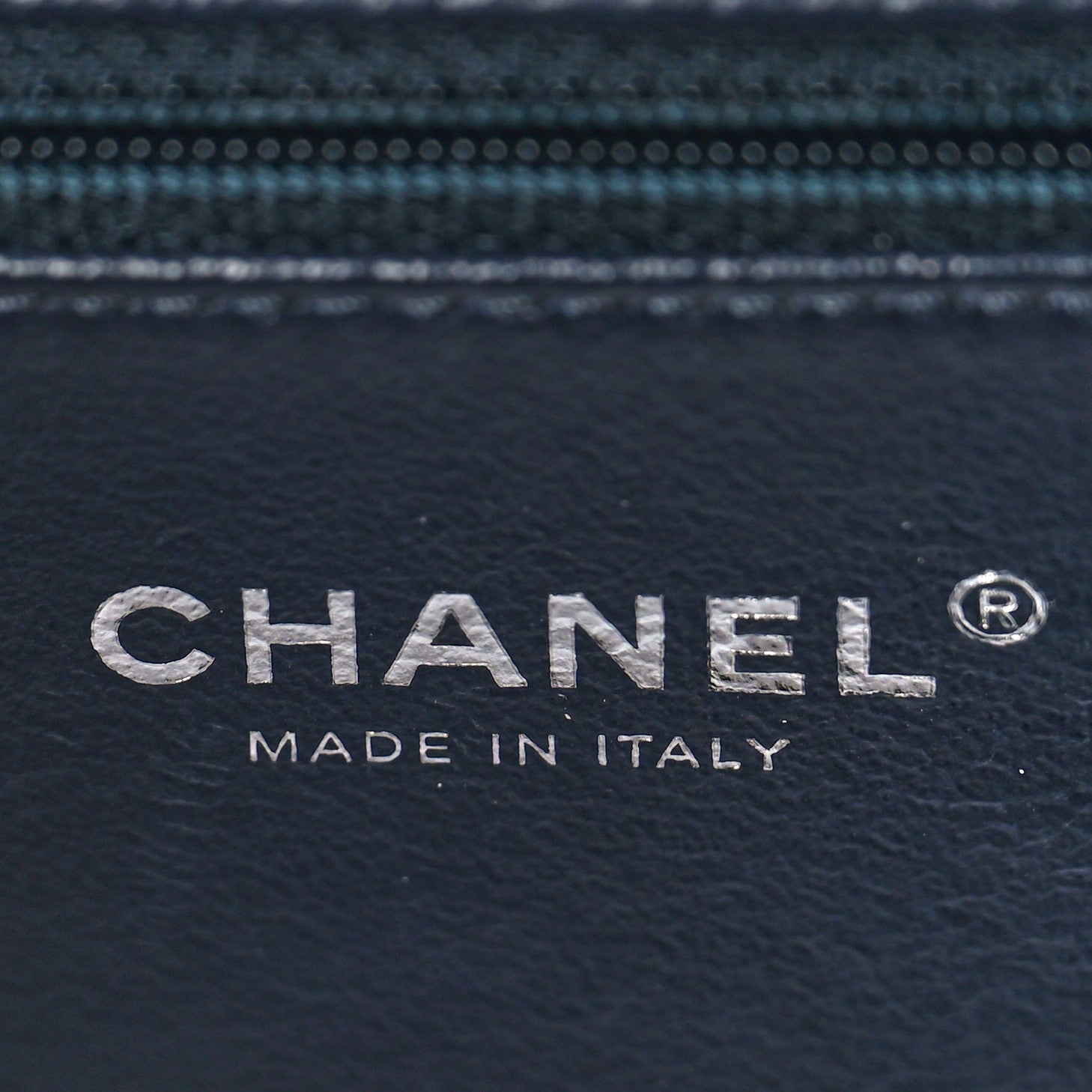Chanel Iridescent Caviar Quilted Medium CC Filigree Vanity Case Dark Turquoise 7 of 13