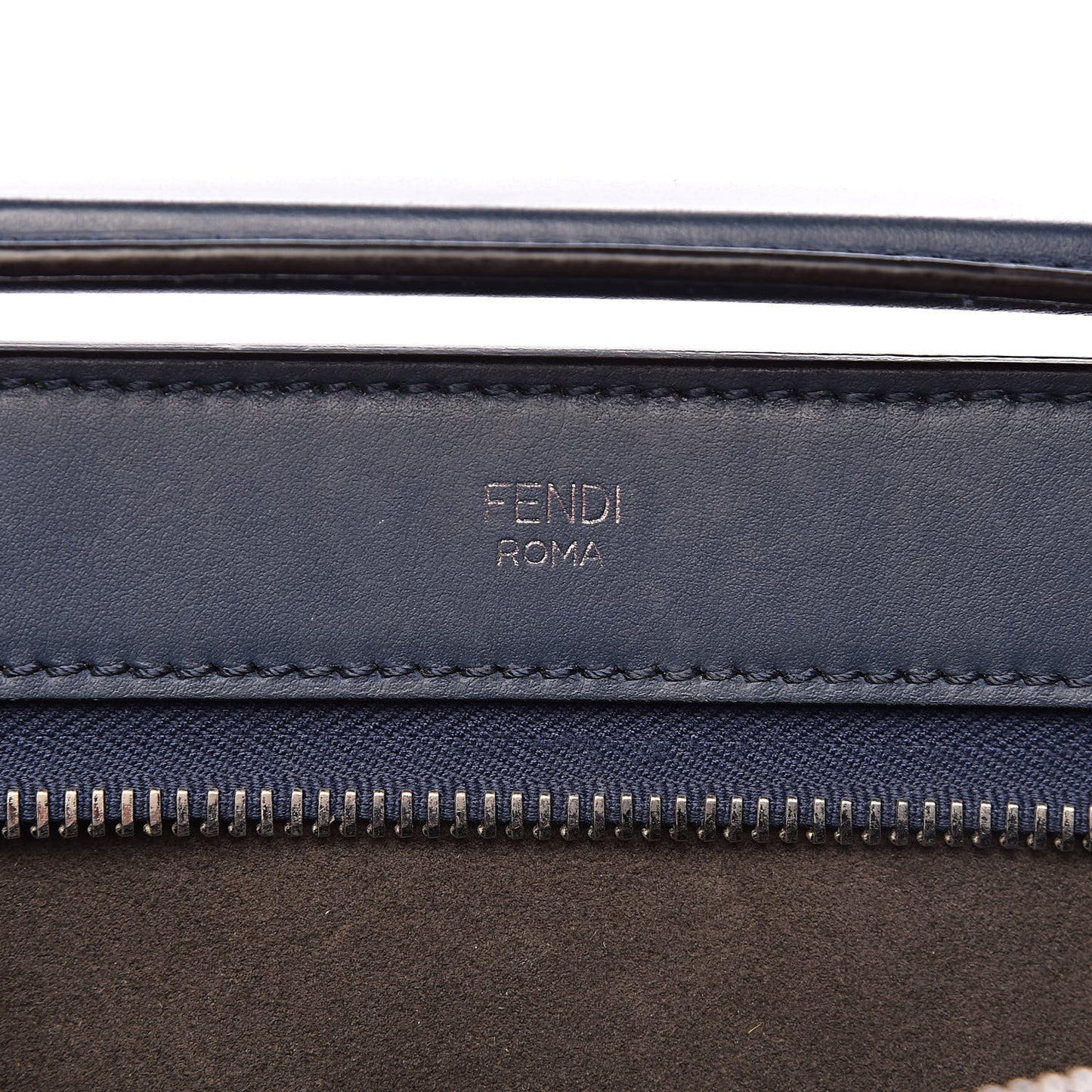 Calfskin Flowerland Studded Dotcom Satchel Blue