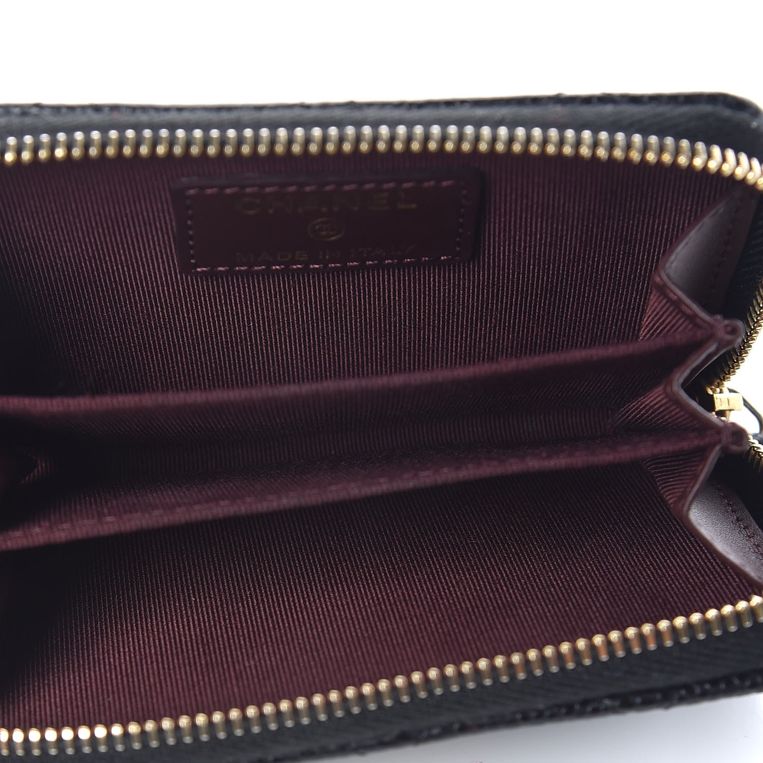 Chanel Caviar Quilted Zip Coin Purse Black 5 of 10
