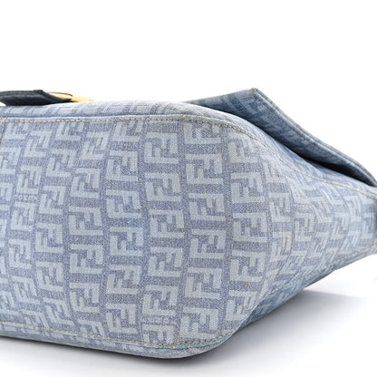 Fendi Zucchino Spalmati Forever Mama Baguette Celeste 9 of 15