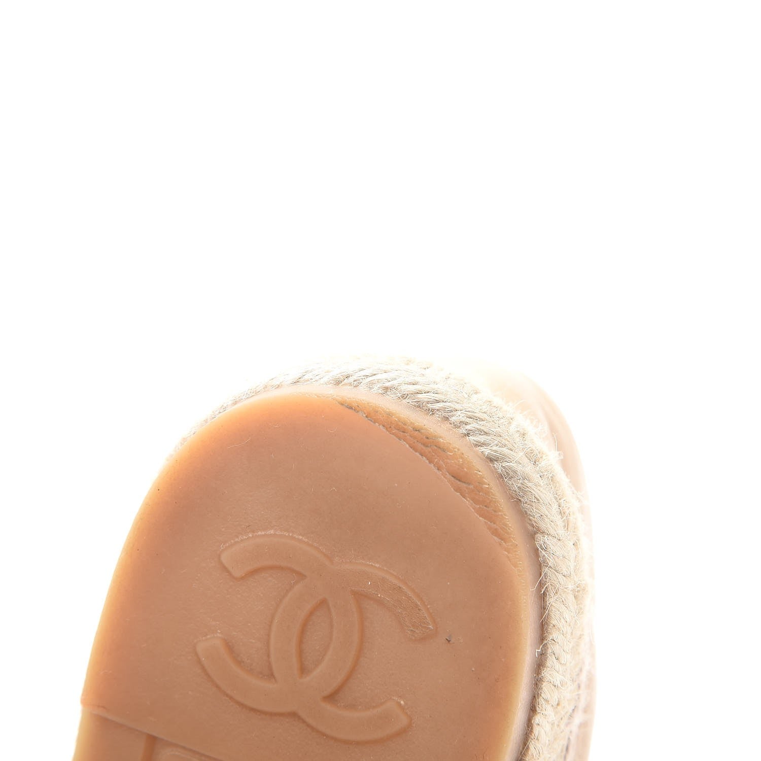 Chanel Lambskin CC Espadrilles 37 Beige Black 15 of 17